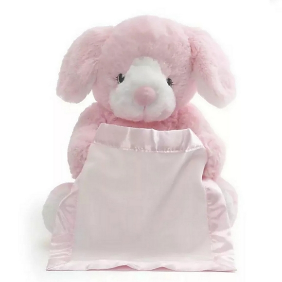 GUND Peek a Boo Pink Puppy Animated Stuffed Animal Plush Toy - Picture 1 of 1